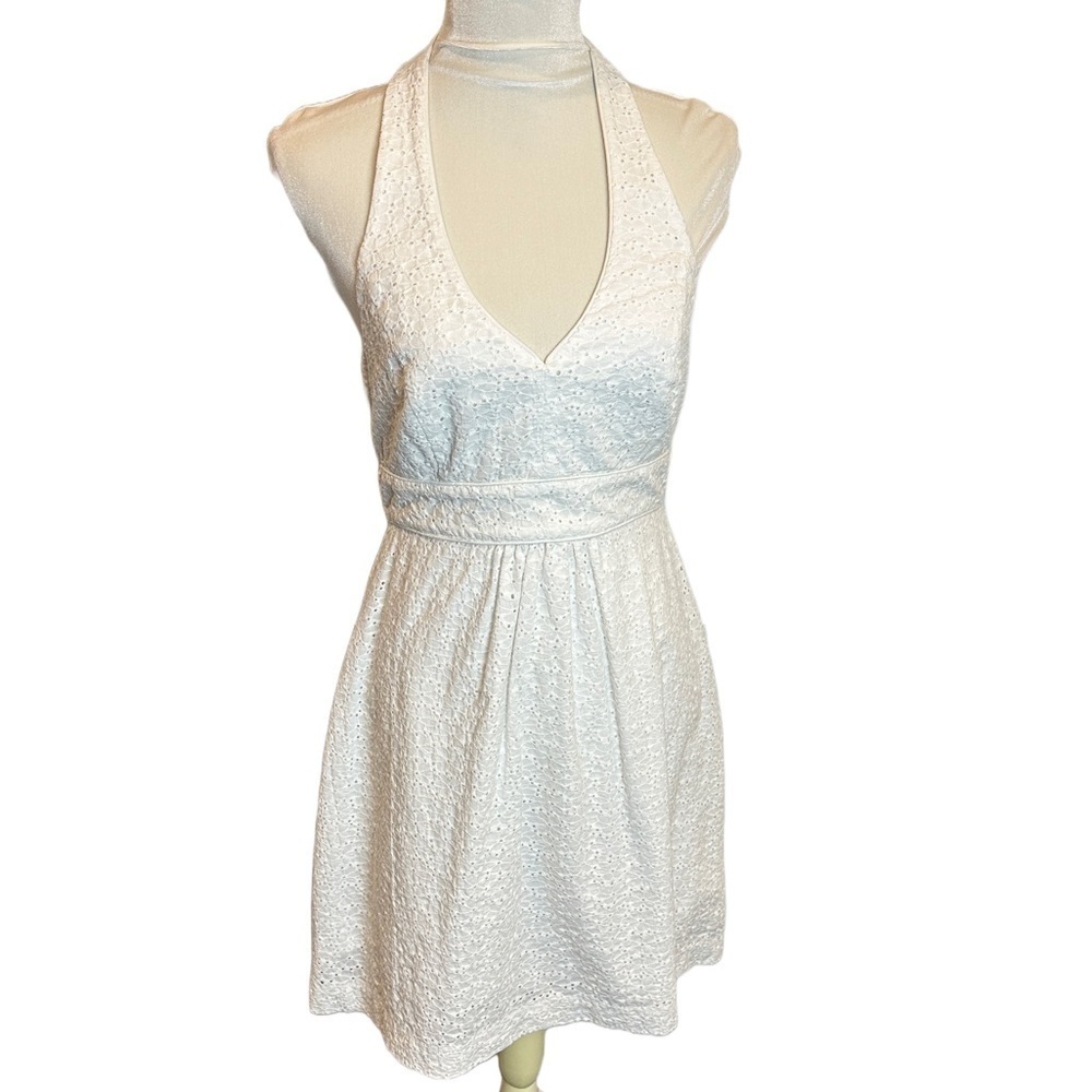 Lilly Pulitzer White Eyelet Halter Dress